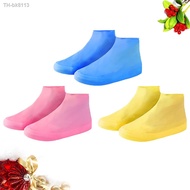 ﹍♞ 3 Pair Cycling Shoe Covers Silicone Overshoes Protectors Disposable Anti- Slip Emulsion