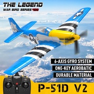 VolantexRC Mini Mustang P-51D V2 EPP 400mm Wingspan 2.4G 4CH 6-Axis Gyro One Key Aerobatics XPilot S