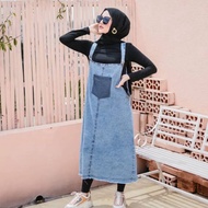 CATHY OVERALL JEANS REDISA GAUDY SKIRT RAWIS / OVERALL WANITA / OVERALL MIDI / OVERALL JEANS WANITA
