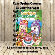 Cute Spring Gnomes coloring book 25 coloring pages Kertas Kertas Mewarna Acrylic