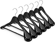 Naplion Coat Hangers Wooden Solid, Suit Hanger for Wall Rack Wood Hook Smooth Finish Clothes Hangers
