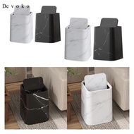 Devoko Rubbish Basket Rubbish Bin with Lid, Rubbish Bin for Bathroom Household Waste Rubbish Bin Squ