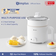 Simplus Electric Cooker 1.7L Capacity Mini Multi-Function Non-Stick Coating 2 Adjustable Levels Hot 