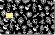 CREATCABIN Evil Eye Card Sticker, Debit and Credit Card Skins Personalised Bank Cards, Protective St
