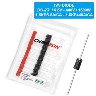 20 Pcs TVS Diode DO-27 1500W 6.8V 12V 15V 18V 24V 33V 36V 200V 250V 400V 440V 1.5KE 6.8A 12A 15A 18A