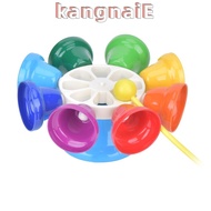 KANGNAI Hand Bells​, ​Desk Bells ​Rainbow ​Children's Musical Tambourine​, Durable ​Rainbow Diatonic