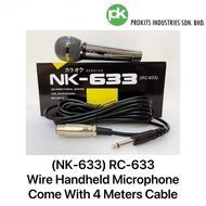 (NK-633) RC-633 Wire Handheld Microphone Come With 4 Meters Cable