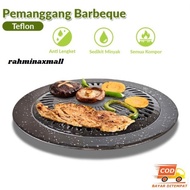 32cm Round BBQ Grill Ultra Grill Pan Drip Pan Plate Smokeless Non-Stick/Grill Fish Satay Meat