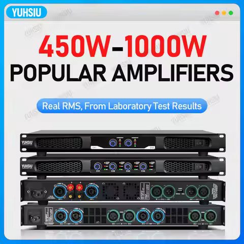 Digital High Power 1U Amplifier 600W 2/4 Channels Audio Class D AMP for Disco Subwoofer Stage DJ Out