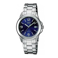 [Powermatic] Casio LTP-1215A-2A LTP1215A-2A Enticer Blue Analog Quartz Stainless Steel Ladies Dress Watch