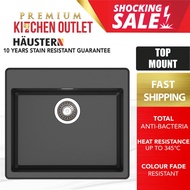 Haustern Top Mount 1 Bowl Granite Sink | HT-EDGE-612B | HT-EDGE-612G | Haustern Undermount Sink | HT