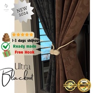 【Raya Promo】95% Blackout curtain Kain Langsir murah 🔥corak bunga langsir murah sliding door langsir tingkap murah