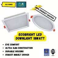ECOBRIGHT LED DOWNLIGHT 18WATT