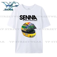 新品【MY】✅24h Shipping&Cod  Fashion, Ayrton Senna Helmet Print, Retro, Streetwear, High-Quality T-Shirt