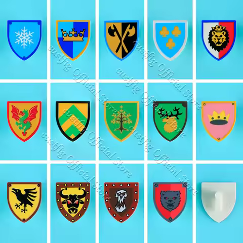 Medieval Castle Eagle Knights Shield Figures Accessories Building Blocks Military Army King Soldiers