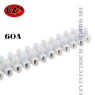 EZY 60A PVC WIRE CABLE CONNECTOR TERMINAL BLOCK 12 POSITION BARRIER WIRE CONNECTOR WAYAR ELEKTRIK