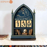 ESPOIR1 Books Read Tracker, Wooden 2D Reading Tracker Signage,  Books Read This Year Handmade Readin