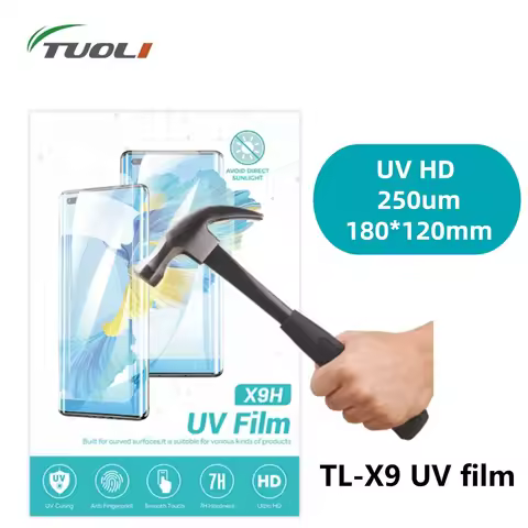 TUOLI 250um 50Pcs X9H HD UV Curing Film Full Screen Protector Screen for Mobile Phone TL568MAX TL168
