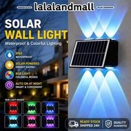 📣LOWEST PRICE📣8/6/4 LED Outdoor Solar Wall Light Waterproof Warm RGB Spotlight for Garden Decoration