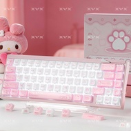 Keyboard Keycap [520 Gift] XVX Cat Melody Keycap Jelly Side Engraving MAO Magnetic Axis Mechanical K
