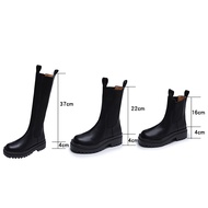 TUINANLE Chelsea Boots Chunky Boots Women Winter Shoes PU Leather Plush Ankle Boots Black Female Autumn Fashion Platform Booties