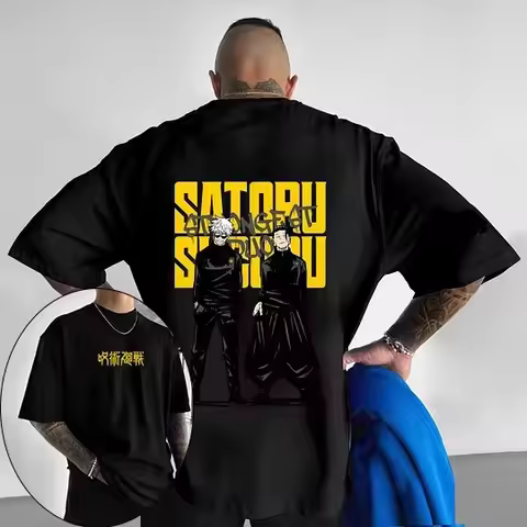 Anime Jujutsu Kaisen Satoru Gojo Toji Fushiguro Geto Suguru Printed T-shirt Men's and Women's T-shir