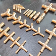 PRICE 1PCS Y Tee Cross Nipple Brass Hose Connection 2 3 and 4 Branches 3/16 1/4 5/16 3/8 1/2 9/16 5/