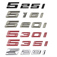 Car Trunk Words Logo Badge Emblem Decals Sticker For BMW New 5 Series 520i 525i 528i 530i 535i 540i 