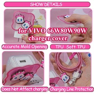 Cute Mary Cat charger cover for VIVO 80W90W V807073L0A0/V9082L0A1 vivo X200  X200 Pro V40 V29 5G 1M 