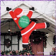 [LzdxwckefaMY] Christmas Inflatable Hanging Santa Claus Outdoor Decoration Giant Holiday Gift Yard D
