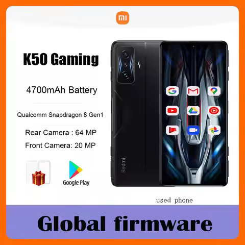 Xiaomi Redmi K50 Gaming 5G Smartphone Global Firmware Qualcomm Snapdragon 8 Gen1 64MP Side Fingerpri
