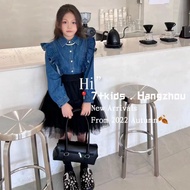 One Set Muslim 2024 Set 2In1 T-shirt Pants for Age Girls 123456789 Eid Al-Fitr Boys Tops Bottoms 3-4