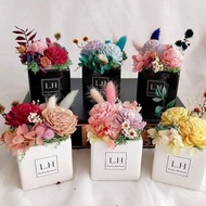 藍芯手作│乾燥盆花・乾燥花 畢業花束 生日禮物 母親節禮盒 開幕