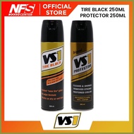 ❁ ❂ VS1 Tire Black 250 ml & Vs1 Protector Spray | Motorcycle Cleaner