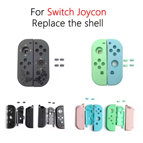 For Switch JoyCon Shell Set Replacement Housing for Switch Clear Transparent Case Buttons Joycon Con
