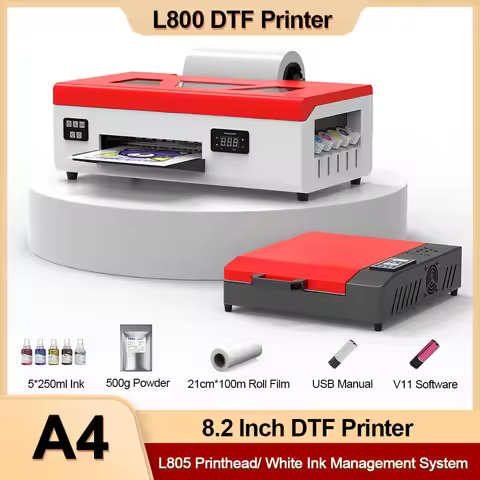 A4 DTF Printer L805 Printhead 21cm 8.2 Inch Roll to Roll Direct to Film Transfer Printing Machine fo
