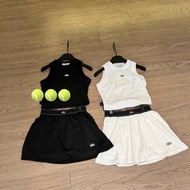 Sportswear 25 Summer New ALO Fitness Sports Tennis Quick Dry Vest + Anti-Vibration Skirt Set for Wom