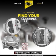 Piston Bạc Ắc Trái 57 mm Exciter 135 150 Ex150 Ex135