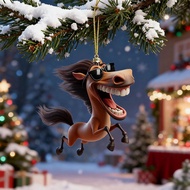 Auspicious Horse Acrylic Keychain Vibrant 2d Cartoon Pendant For Good Luck & Joy In New Year U7e3