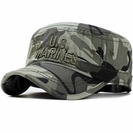 United States US Marines Corps Cap Hat Military Hats Camouflage Flat Top Hat Men Cotton Hhat USA Nav
