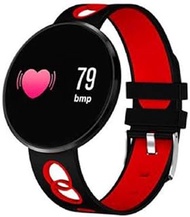 BJDST Color Screen Sports Bracelet-Colorful Screen Smart Bracelets Sports Band Blood Oxygen/Pressure Monitor Heart Rate Watch Health Tracker for Women Men (Color : Red)