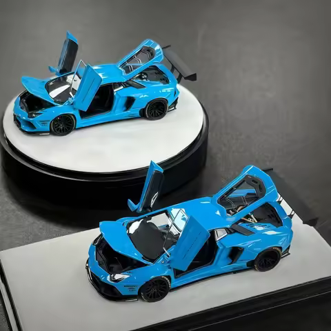 PGM 1:64 Liberty Walk LP700-4 BabyBlue Diecast Model Car