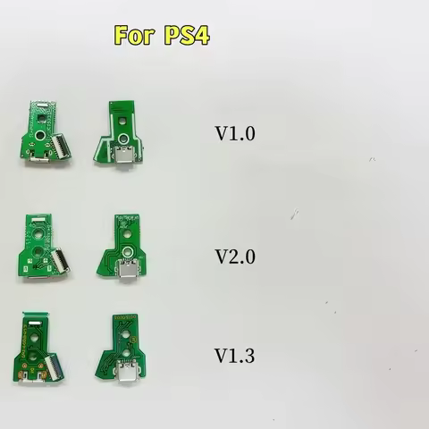 10pcs/lot V1.0 V2.0 V1.3 Connector USB Charging Port Socket Circuit Board for PlayStation 4 PS4 OEM 