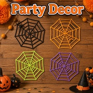 10/20PCS Halloween Spider Web Decorations Plastic Colorful Web Ornaments Holiday Party Supplies
