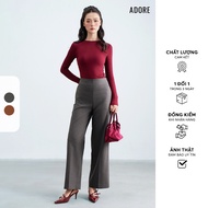 512TR2010 - ADORE tech ash / chocolate brown wide leg pants