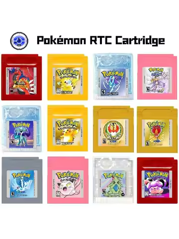 GBC RTC Pokémon Clock Game Card , Cubic Crystal , Digion crystal ,Scarlet，Prism， GBC Pokémon Series 