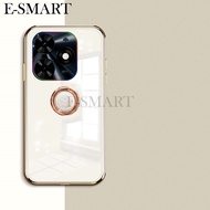 For itel A50 Case Smooth Electroplated Magnetic Suction Ring Bracket for itel A50 Phone Casing