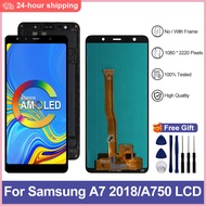 Super AMOLED For Samsung Galaxy A7 2018 A750 Display SM-A750F A750G LCD Touch Screen Digitizer Assem