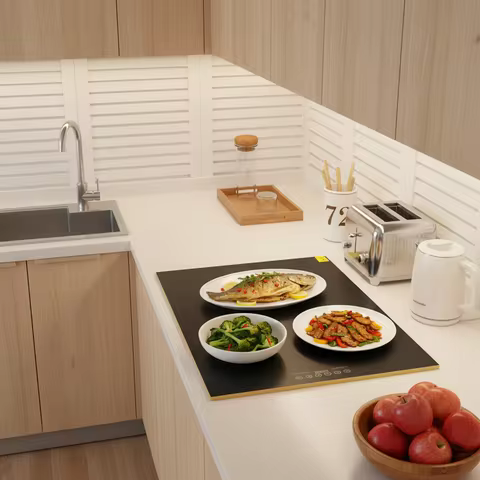 Electric Warming Tray,110V Smart Touch Food Warmer,80x45cm Food Warmer Plate,for Family Dinners,Part