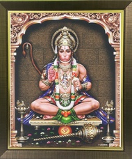 Hanuman Digital Photo with Frame and Glass (L321A)